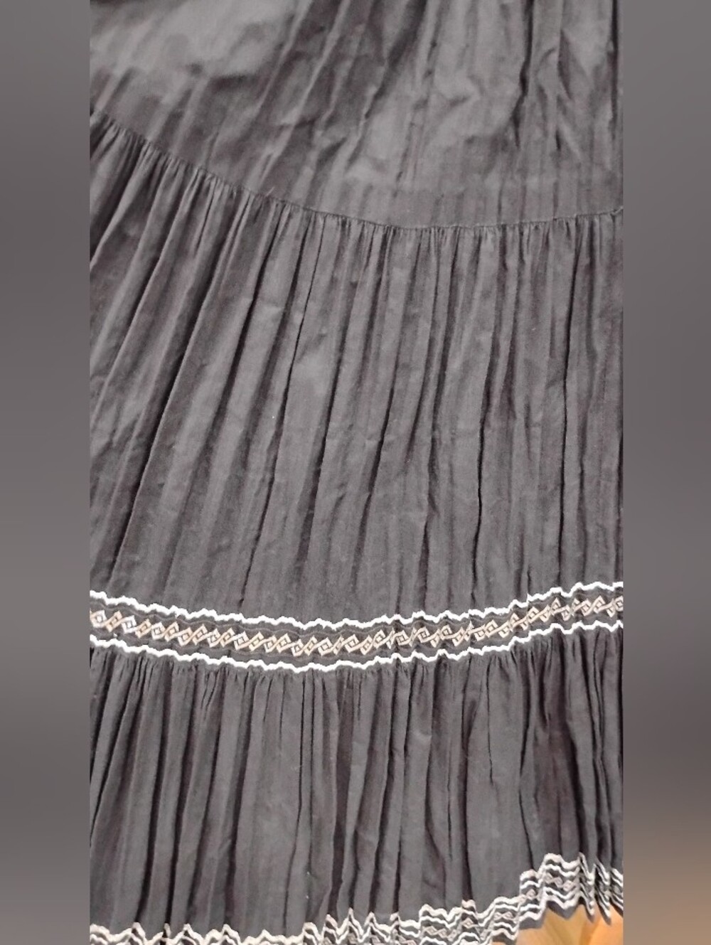 VINTAGE PLEATED COTTON BROOMSTICK SKIRT NWOT - Picture 6 of 9